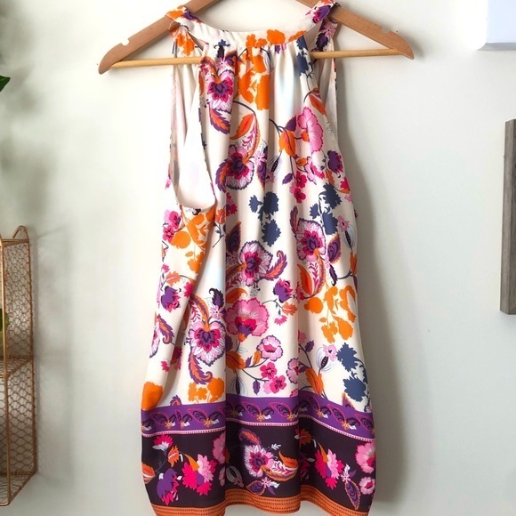 Tabitha Webb V-Neck Sleeveless Spring Summer Floral Blouse Size Large - Picture 2 of 8